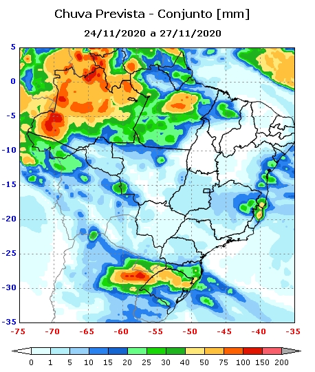 Chuva prevista semana corrente